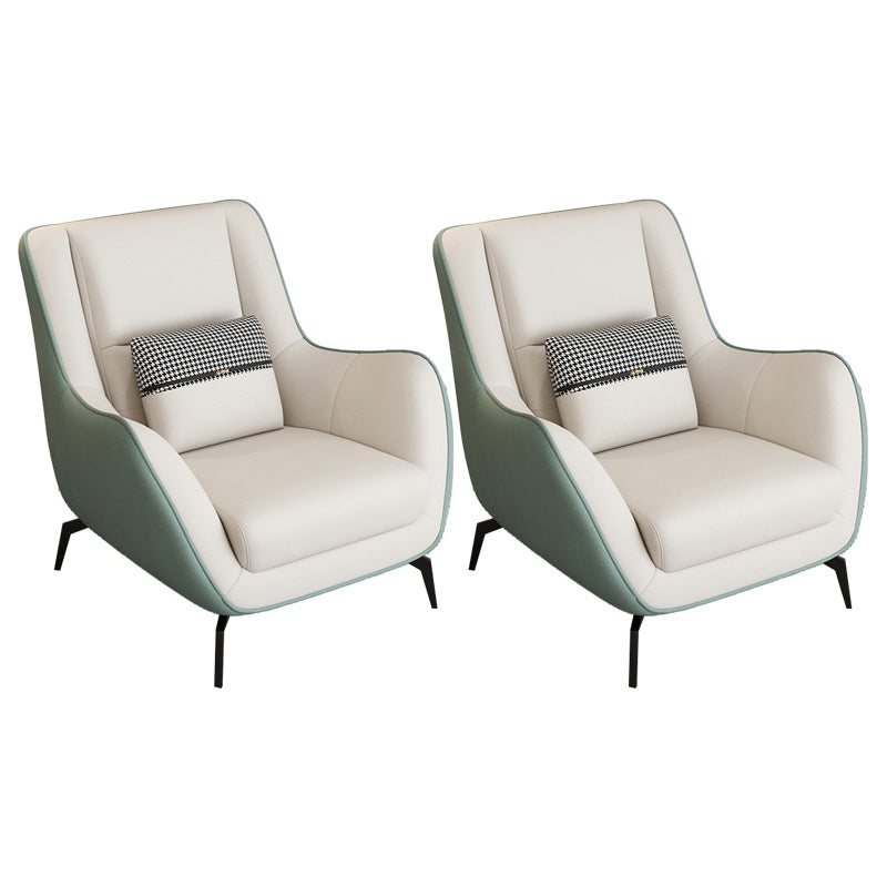 Mid-Century Modern Accent Chair Cushion Back Basic Four Legs Arms Included Armchair
