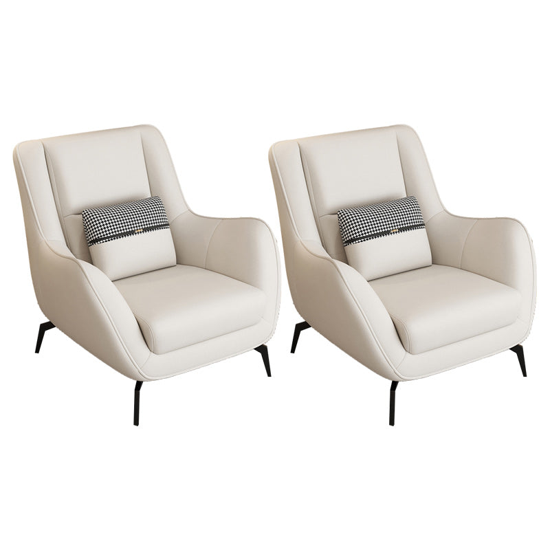 Mid-Century Modern Accent Chair Cushion Back Basic Four Legs Arms Included Armchair