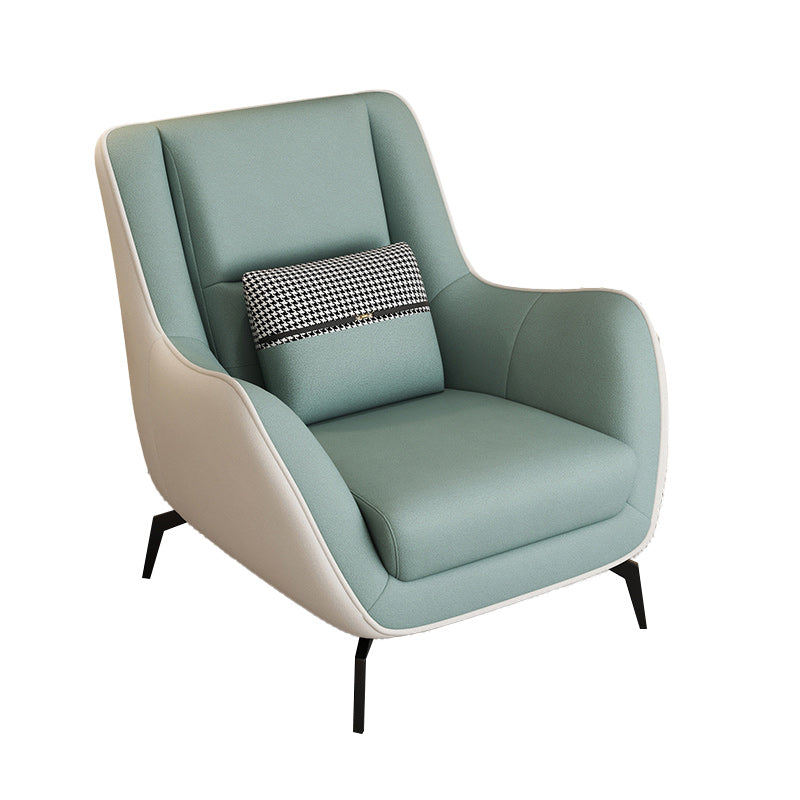 Mid-Century Modern Accent Chair Cushion Back Basic Four Legs Arms Included Armchair