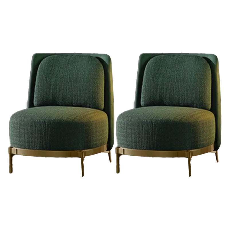 Upholstered Accent Armchair 4 Legs Sewn Pillow Back Accent Chair