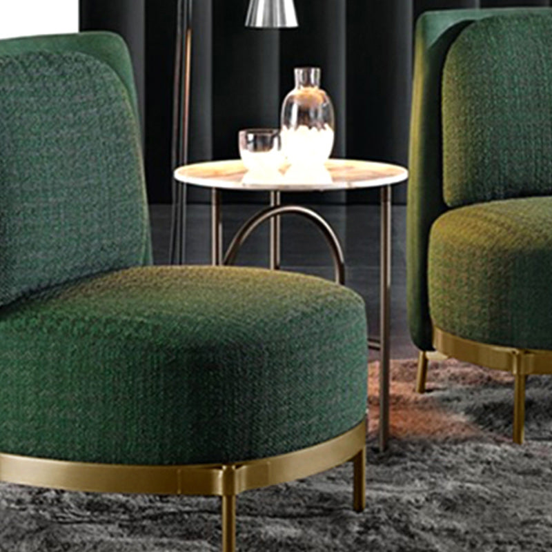 Upholstered Accent Armchair 4 Legs Sewn Pillow Back Accent Chair