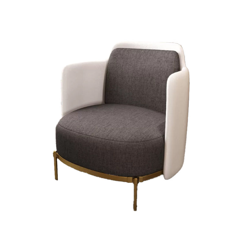 Upholstered Accent Armchair 4 Legs Sewn Pillow Back Accent Chair