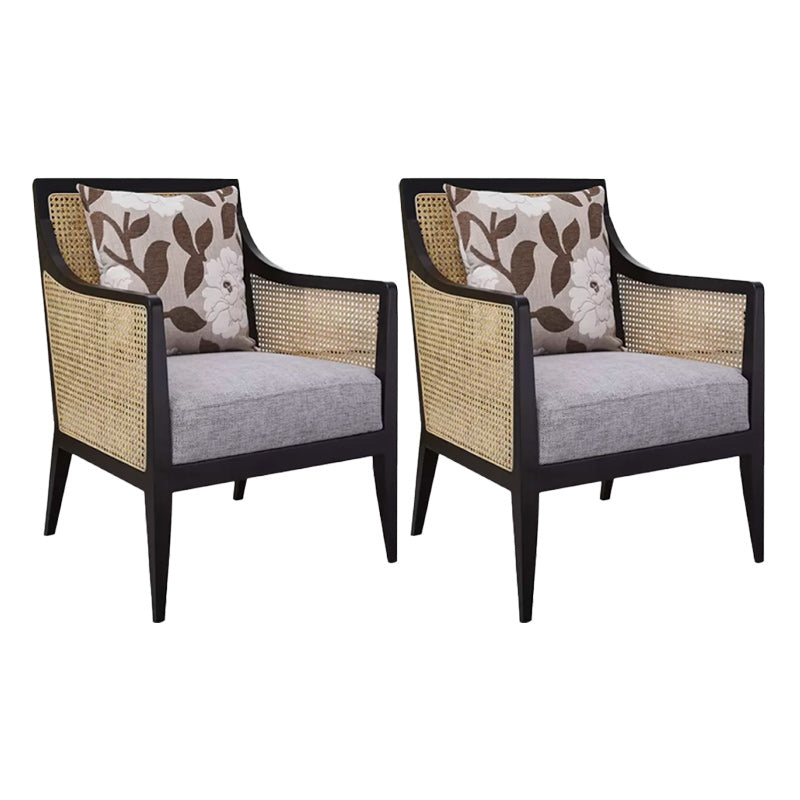 Upholstered Fabric Accent Armchair Solid Wood 24.01" Wide Armchair