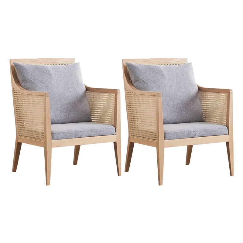 Upholstered Fabric Accent Armchair Solid Wood 24.01" Wide Armchair