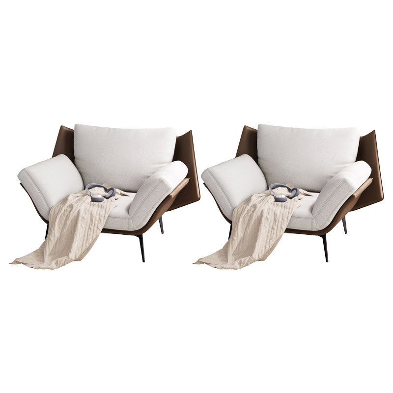 Mid-Century Modern Accent Armchair Flared Arms Fabric Armchair