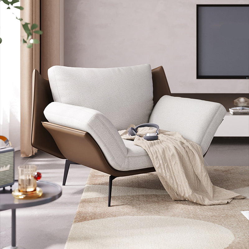 Mid-Century Modern Accent Armchair Flared Arms Fabric Armchair