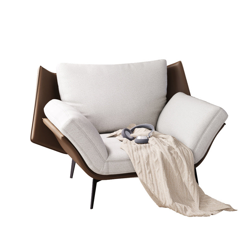 Mid-Century Modern Accent Armchair Flared Arms Fabric Armchair