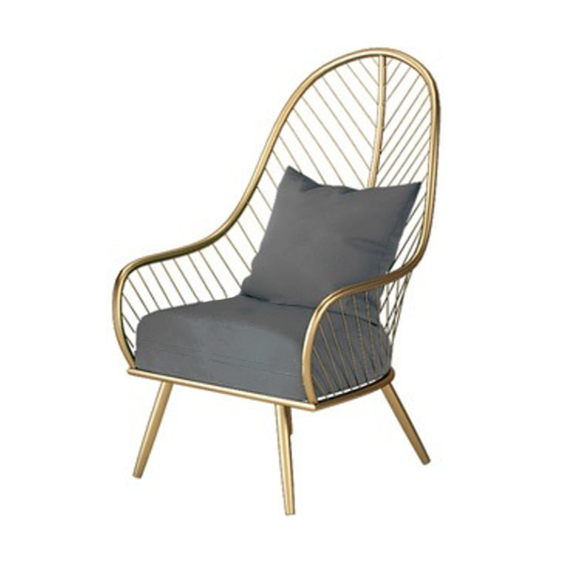 Glam Accent Chair Living Room Reclining Basic Four Legs Pillow Back Parsons Chair