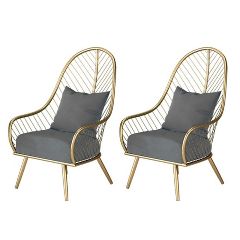 Glam Accent Chair Living Room Reclining Basic Four Legs Pillow Back Parsons Chair