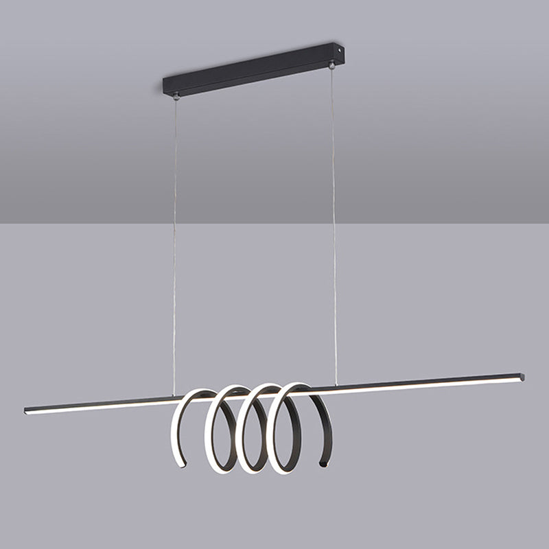 Modern LED Kitchen Island Lighting Black Ceiling Light for Room Foyer
