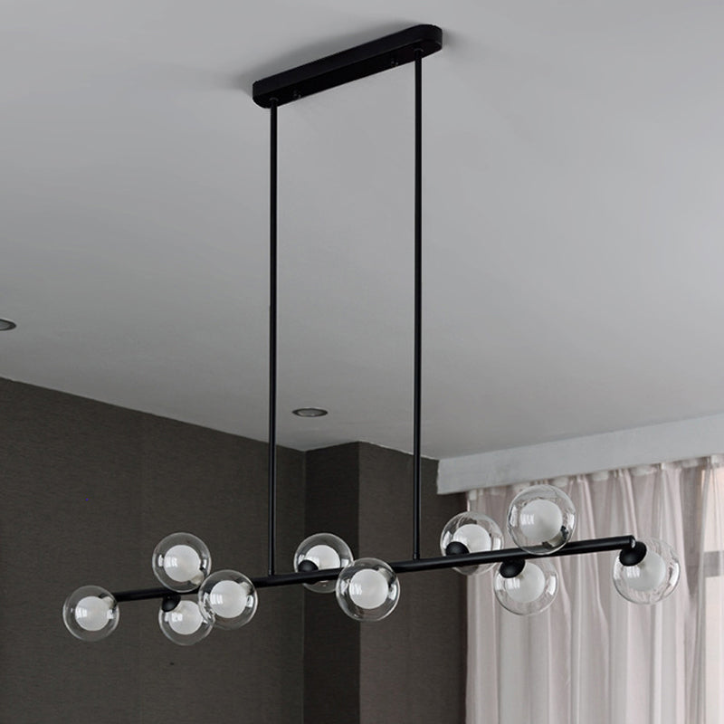 Modern Style Globe Shade Island Pendants Glass Pendant Lights for Dining Room
