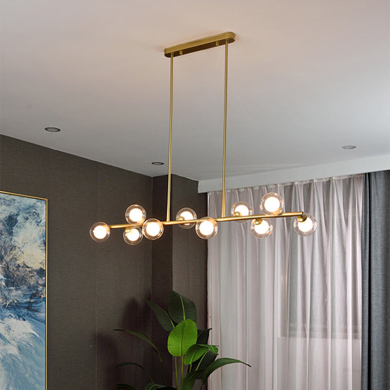 Modern Style Globe Shade Island Pendants Glass Pendant Lights for Dining Room