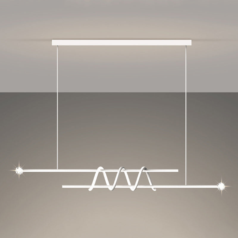 Modern Style Linear Shape Island Pendants Metal Pendant Lights for Dining Room