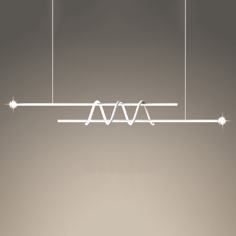 Modern Style Linear Shape Island Pendants Metal Pendant Lights for Dining Room