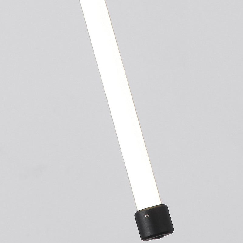 Metal Linear Island Pendant Modern 2-Light Island Lighting for Dining Room