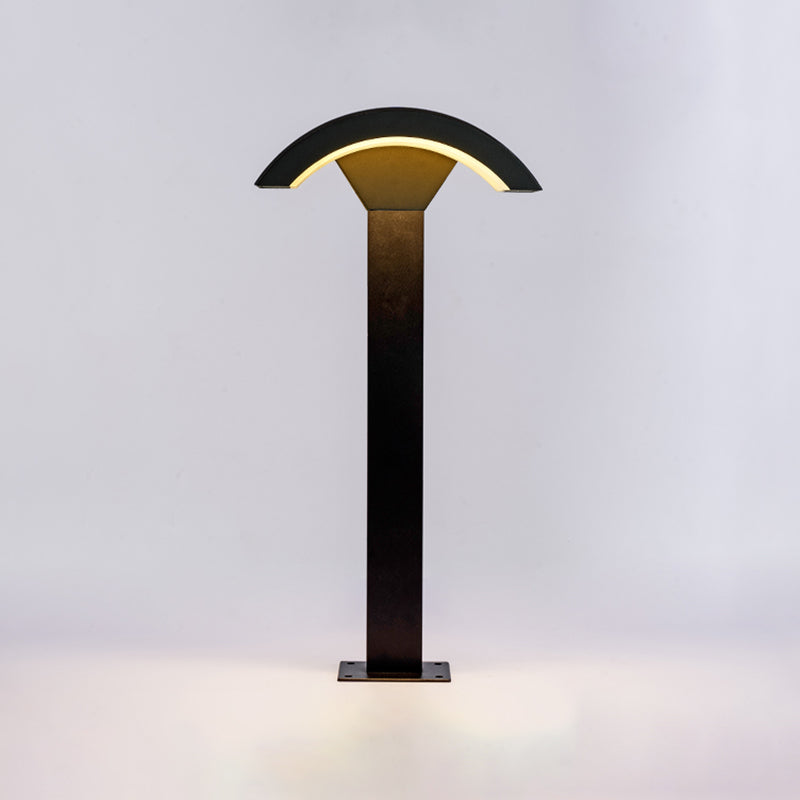 Modern Metal Wall Sconce Arc Shape Wall Light with Acrylic Shade for Courtyard