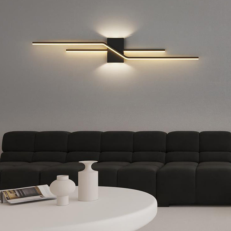 2-Light Modern Wall Mounted Sconce White/Black LED Wall Light for Foyer