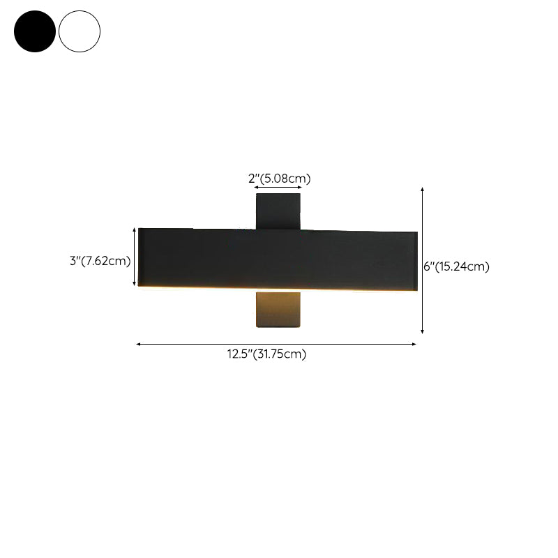 Single White/Black Modern Wall Mounted Sconce LED Wall Light for Bedroom