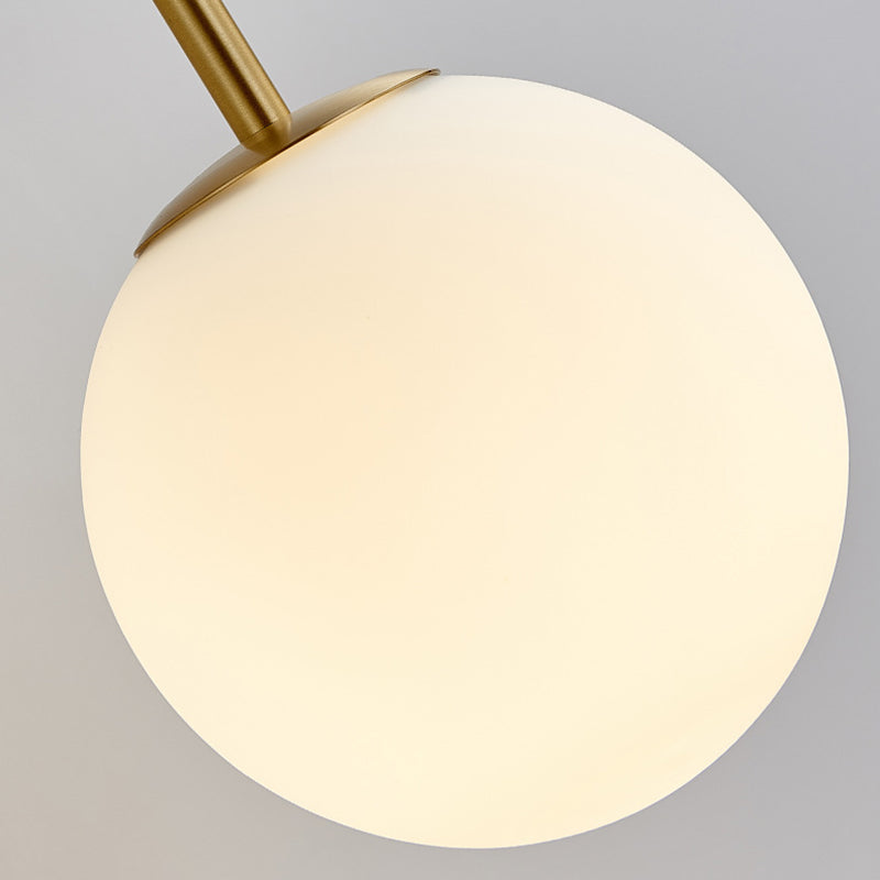 Modernism Globe Shaded Wall Light Golden Metal Lighting for Foyer
