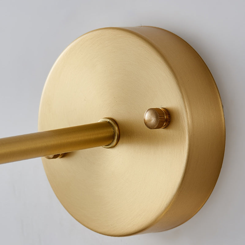 Modernism Globe Shaded Wall Light Golden Metal Lighting for Foyer