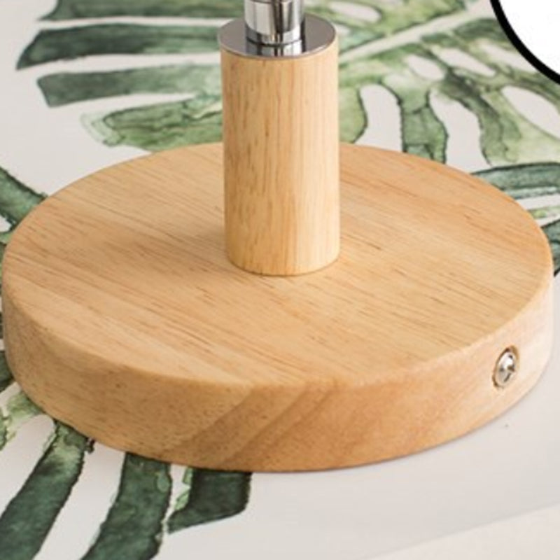 1-Light Metal Sconce Lighting Modern Wood Wall Light for Dining Room