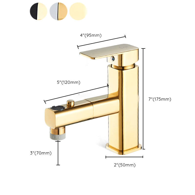 Light Luxury Bathroom Faucet Lever Handle Vessel Faucet with Swivel Spout