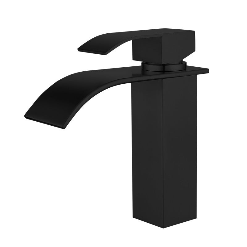 Industrial Vessel Faucet Stainless Steel Lever Handles Waterfall Spout Bathroom Faucet