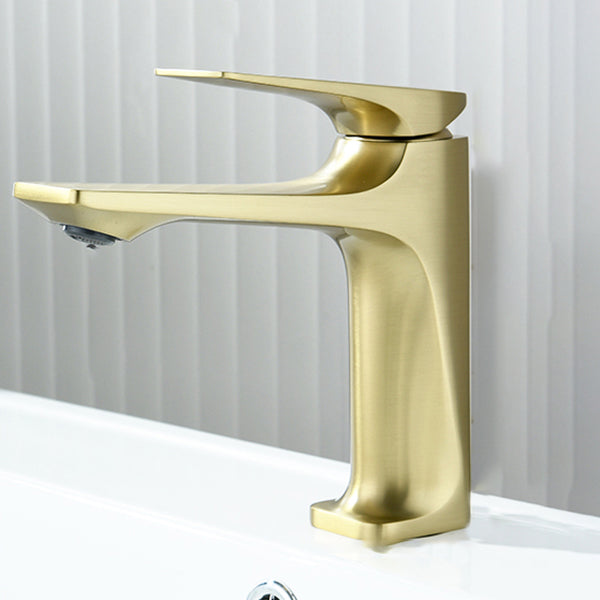 Contemporary Centerset Faucet Lever Handles Single Hole Low Arc Solid Brass Square Faucet