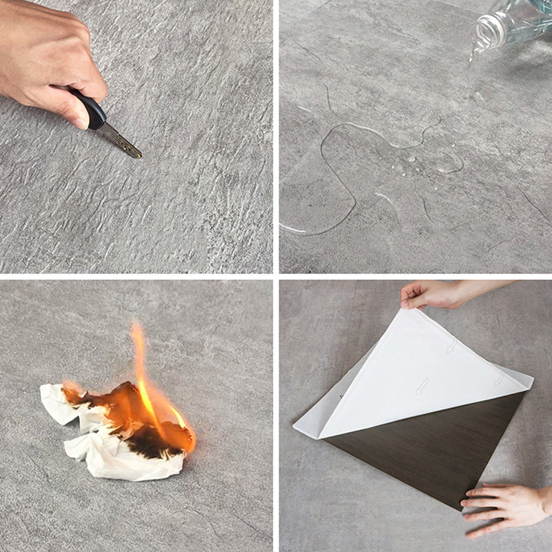Square PVC Flooring Peel & Stick Stone Design Vinyl Flooring for Living Room