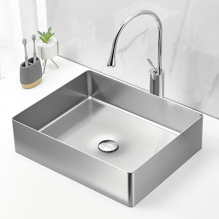 Modern Style Bathroom Sink Stainless Steel Noise-cancelling Design Bathroom Sink