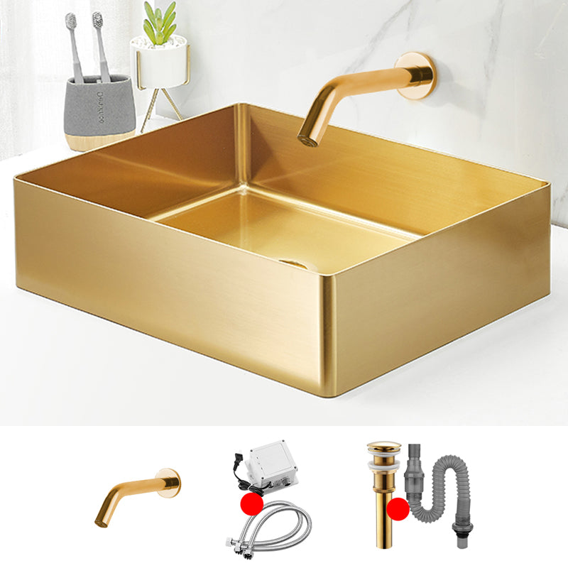 Modern Style Bathroom Sink Stainless Steel Noise-cancelling Design Bathroom Sink