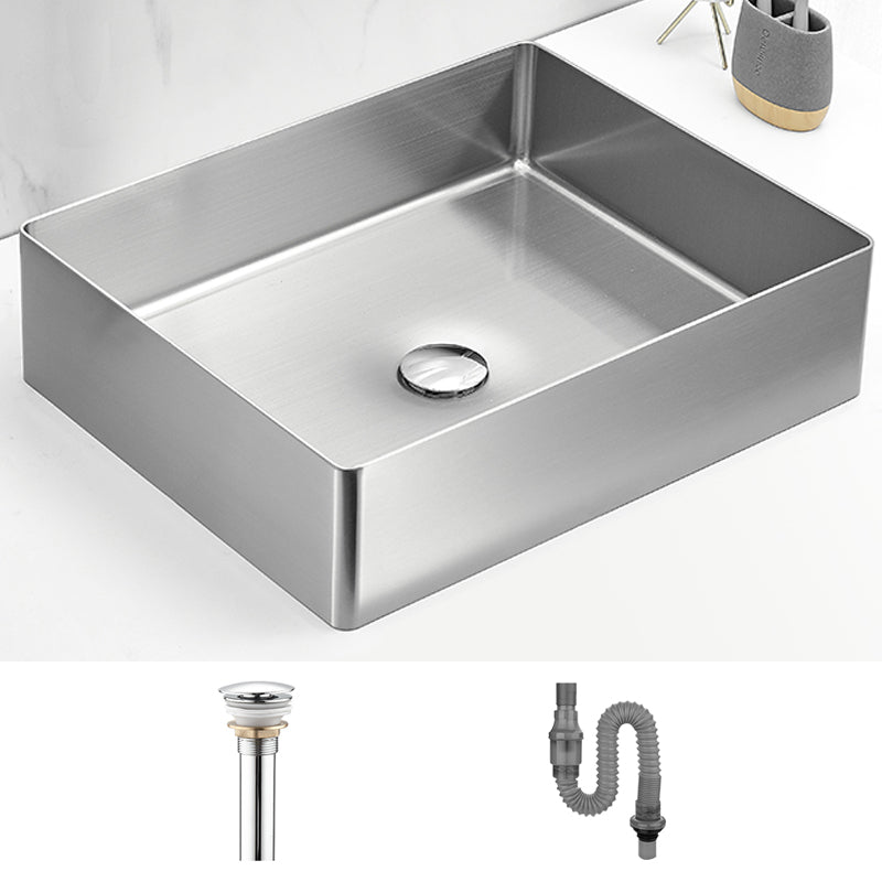 Modern Style Bathroom Sink Stainless Steel Noise-cancelling Design Bathroom Sink