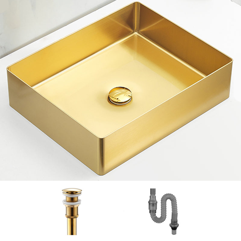 Modern Style Bathroom Sink Stainless Steel Noise-cancelling Design Bathroom Sink