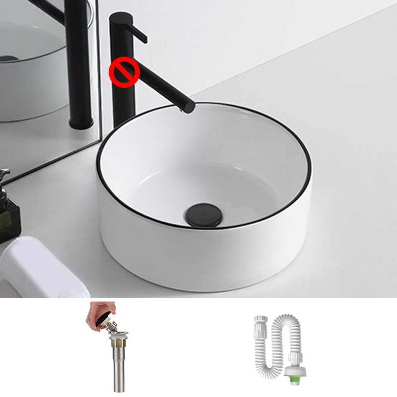 Modern Trough Bathroom Sink White and Black Trough Bathroom Sink