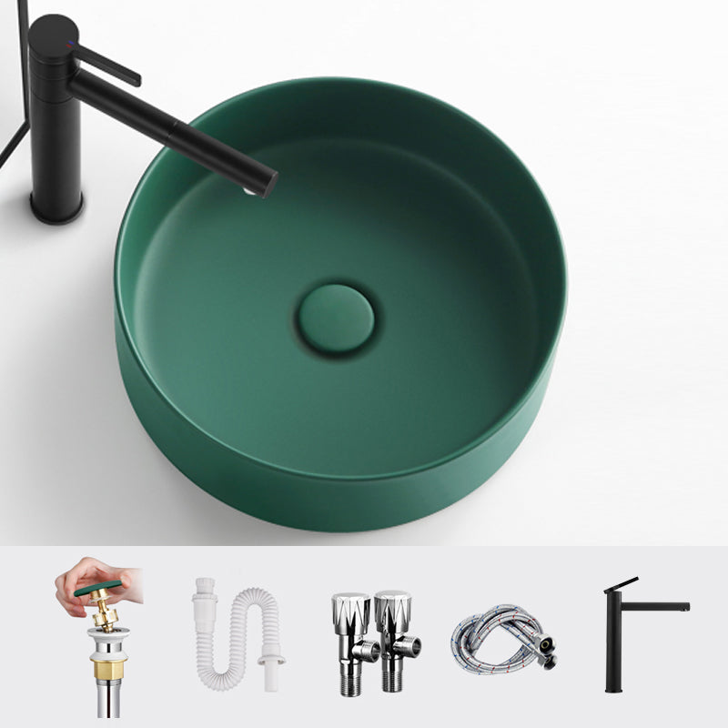 Porcelain Green and Grey Trough Bathroom Sink Modern Trough Bathroom Sink