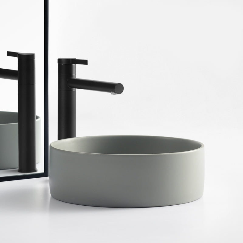 Porcelain Green and Grey Trough Bathroom Sink Modern Trough Bathroom Sink
