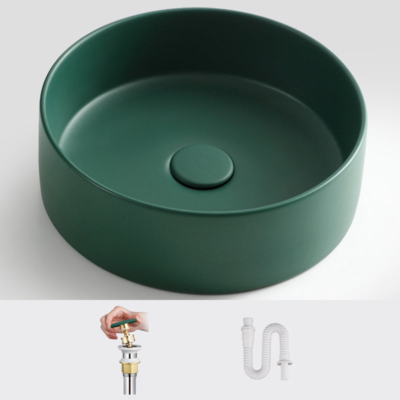 Porcelain Green and Grey Trough Bathroom Sink Modern Trough Bathroom Sink