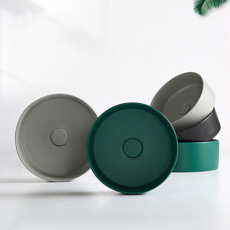 Porcelain Green and Grey Trough Bathroom Sink Modern Trough Bathroom Sink