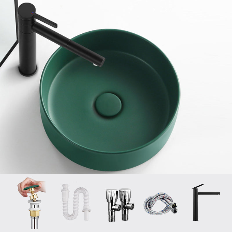 Porcelain Green and Grey Trough Bathroom Sink Modern Trough Bathroom Sink