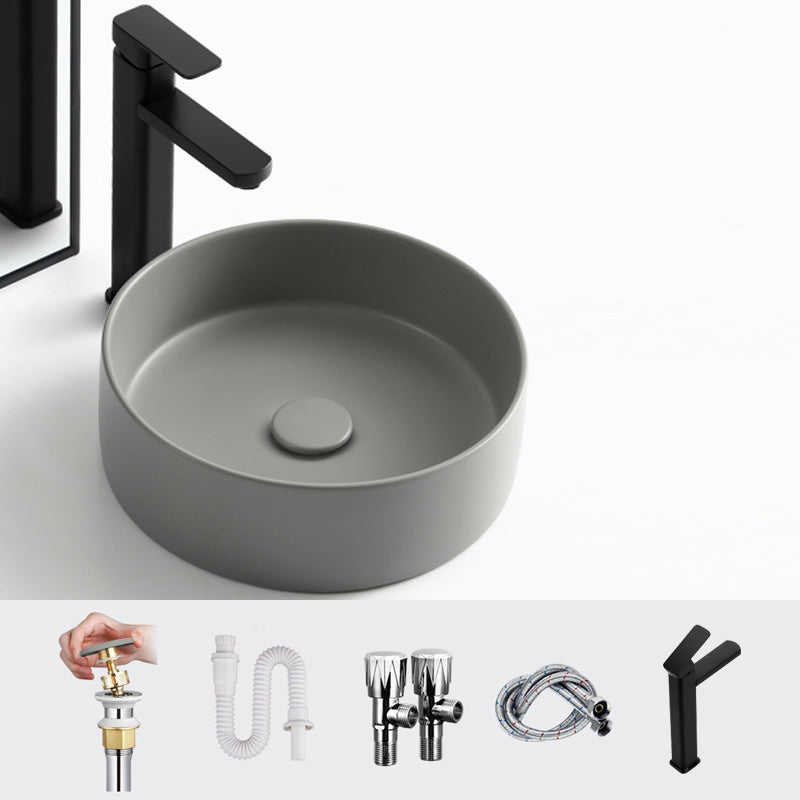 Porcelain Green and Grey Trough Bathroom Sink Modern Trough Bathroom Sink