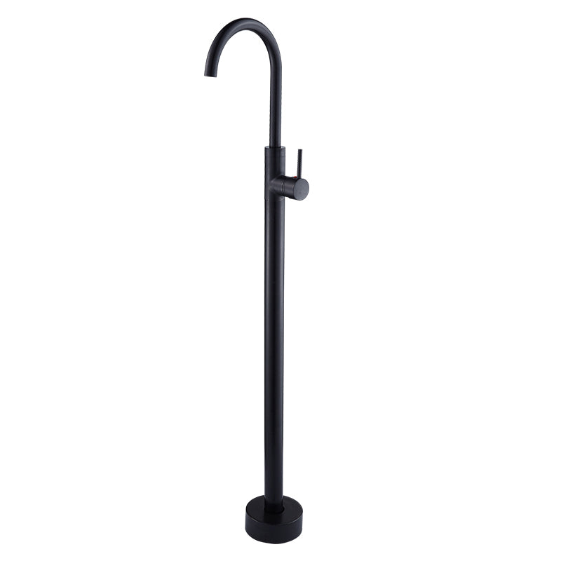 Floor Mounted Metal Freestanding Tub Filler High Arc Freestanding Tub Filler Trim