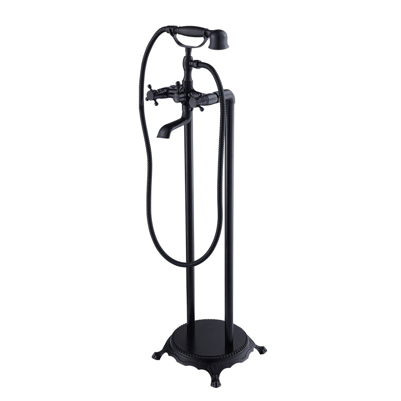 Floor Mounted Metal Freestanding Tub Filler High Arc Freestanding Tub Filler Trim