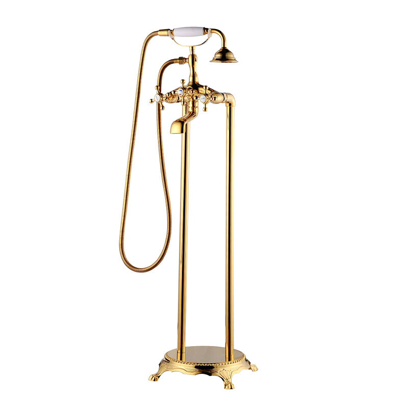 Floor Mounted Metal Freestanding Tub Filler High Arc Freestanding Tub Filler Trim