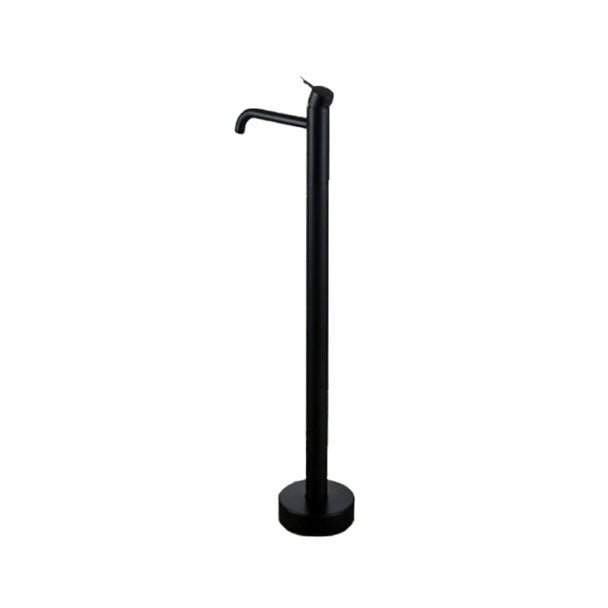 Modern Floor Mounted Metal Freestanding Tub Filler Single Handle Freestanding Faucet