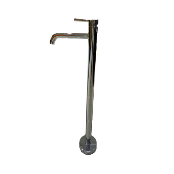 Modern Floor Mounted Metal Freestanding Tub Filler Single Handle Freestanding Faucet