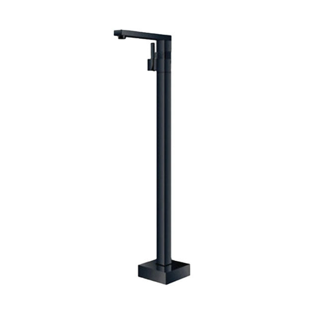 Modern Floor Mounted Metal Freestanding Tub Filler Single Handle Freestanding Faucet