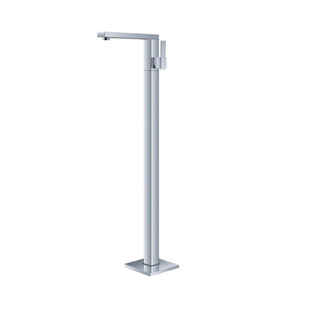 Modern Floor Mounted Metal Freestanding Tub Filler Single Handle Freestanding Faucet