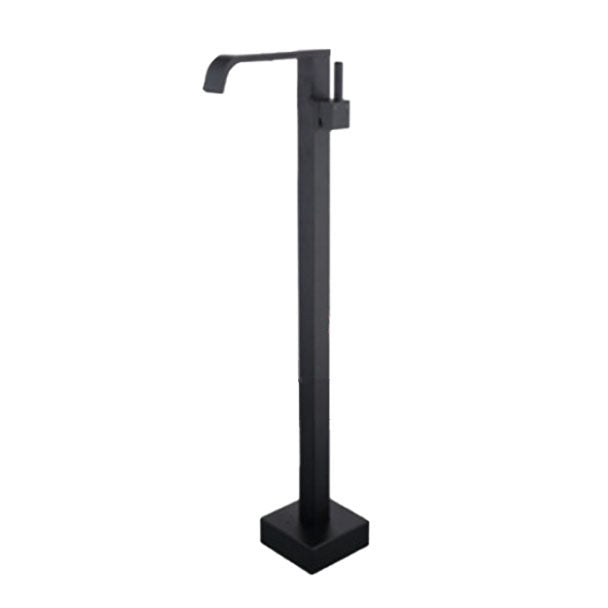 Modern Floor Mounted Metal Freestanding Tub Filler Single Handle Freestanding Faucet