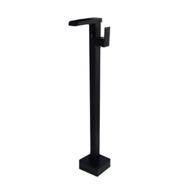 Modern Floor Mounted Metal Freestanding Tub Filler Single Handle Freestanding Faucet