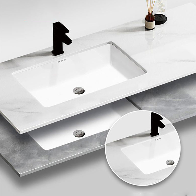 Contemporary Wooden Sink Vanity Storage Shelves Bathroom Sink Vanity